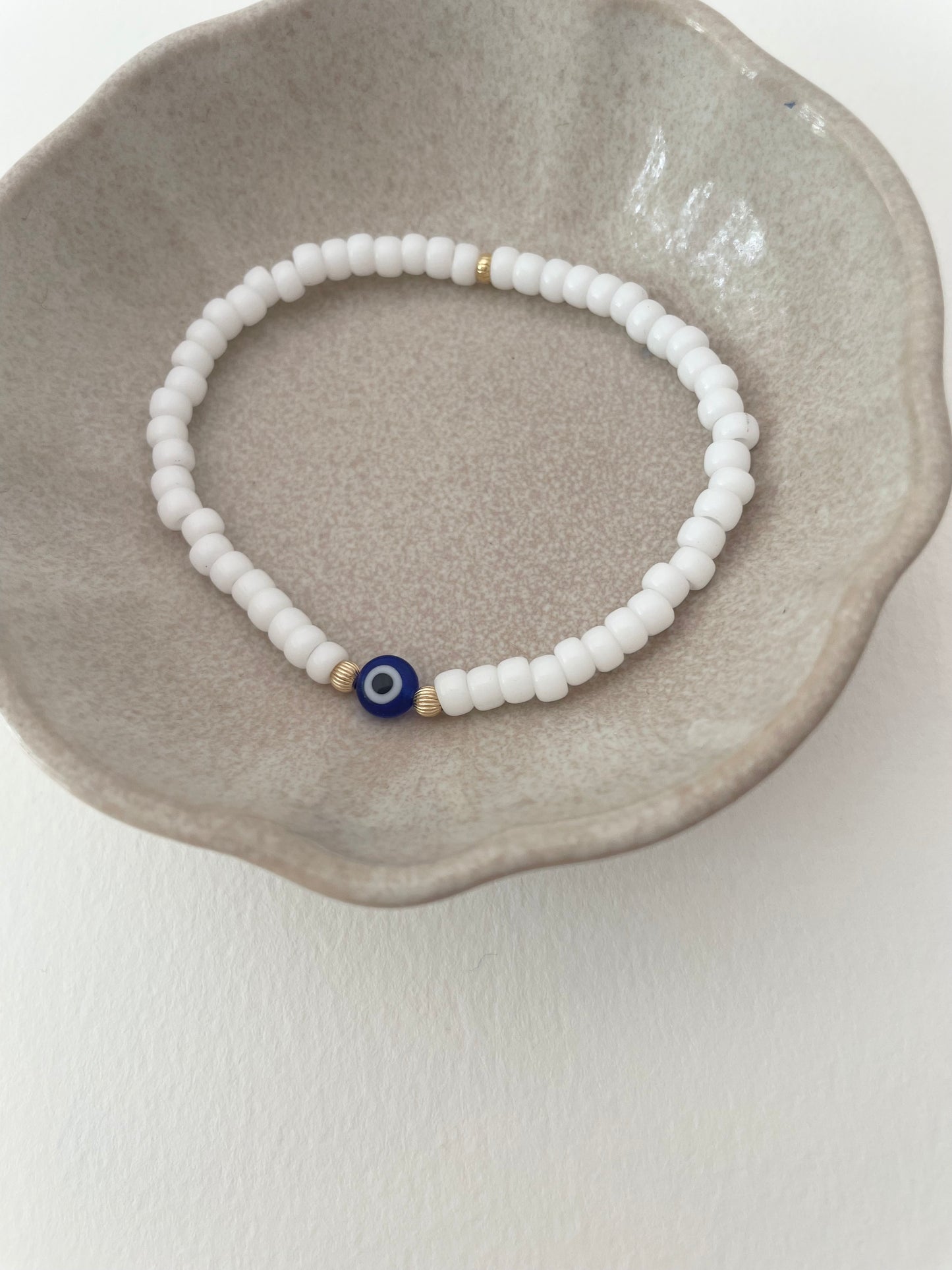 Evil eye bead bracelet