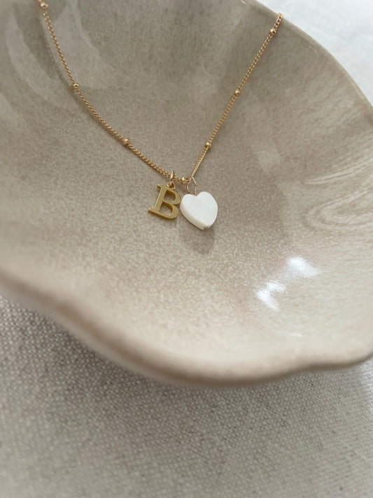 Pearl Initial necklace