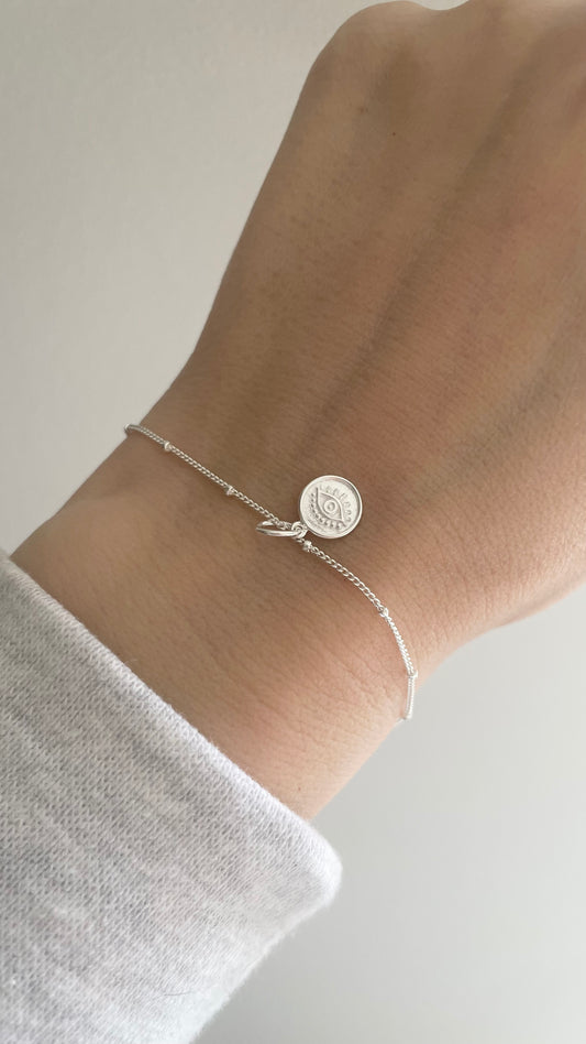 Evil eye satellite bracelet