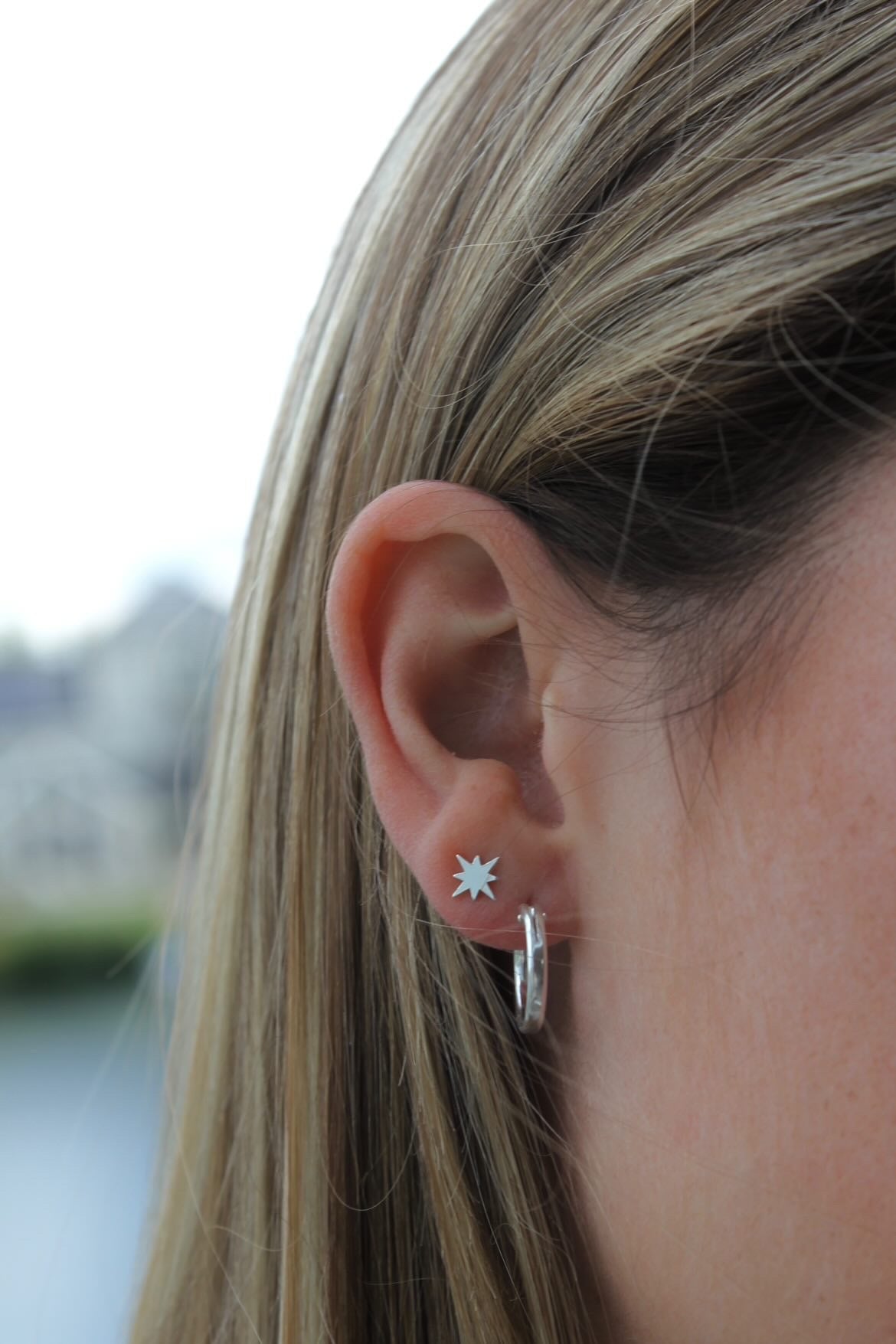 Starburst stud earrings