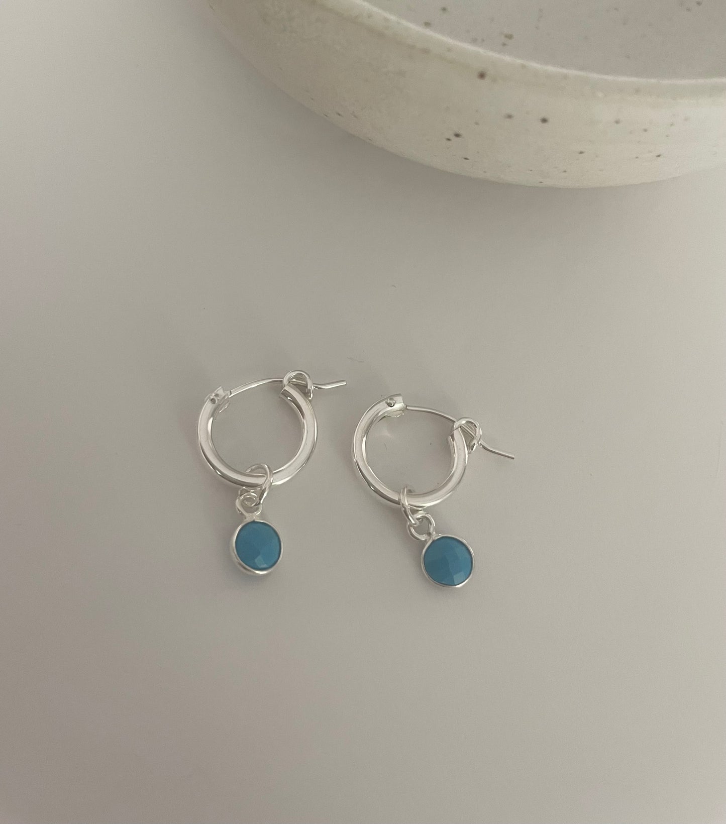 Hannah Gemstone hoop earrings