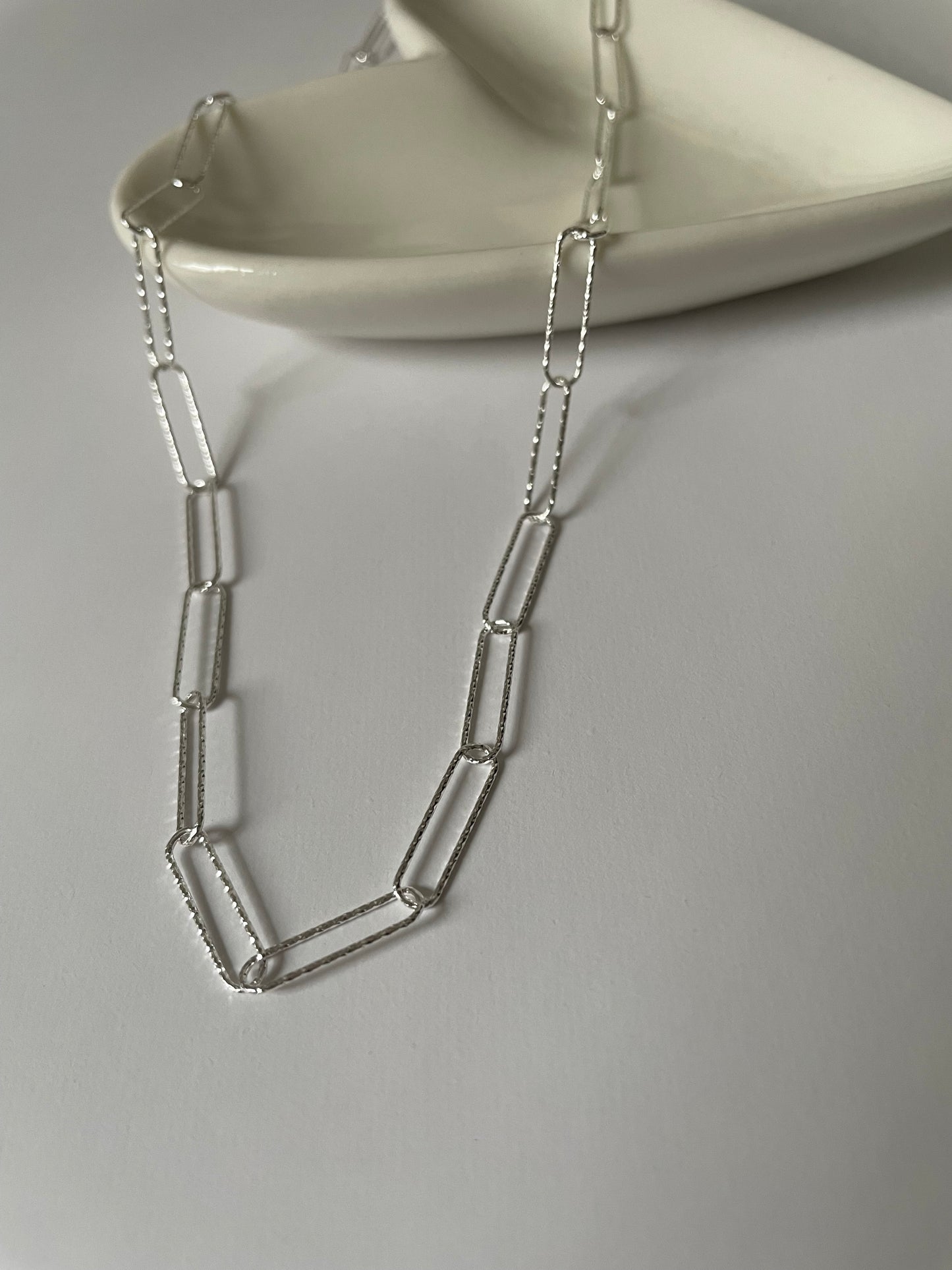 Paperclip chain necklace