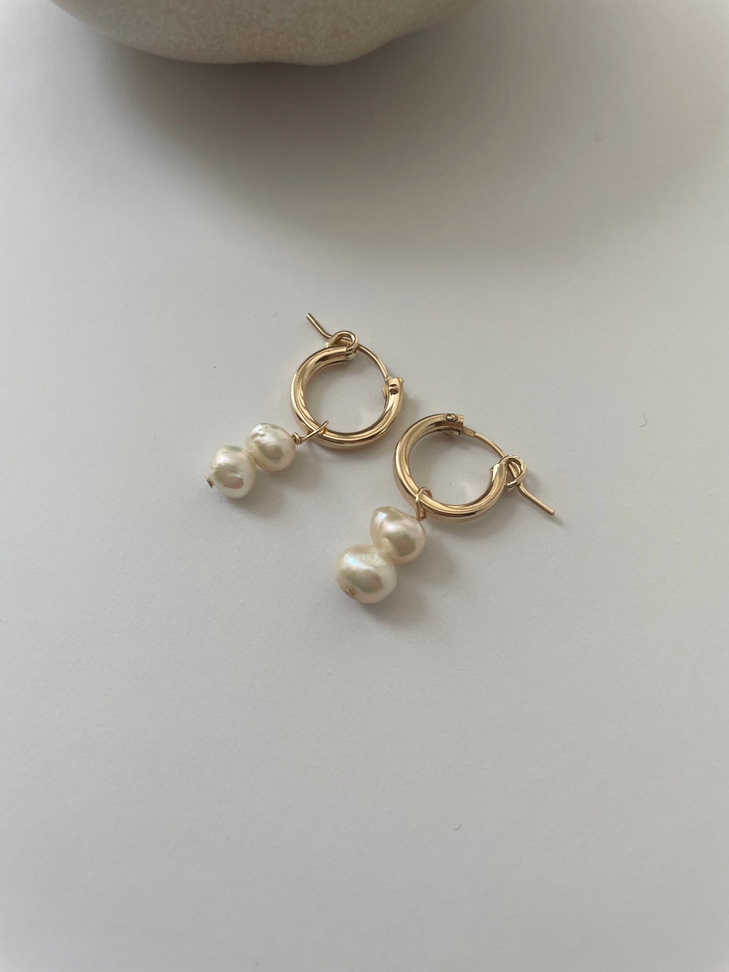 Bonnie pearl hoop earrings