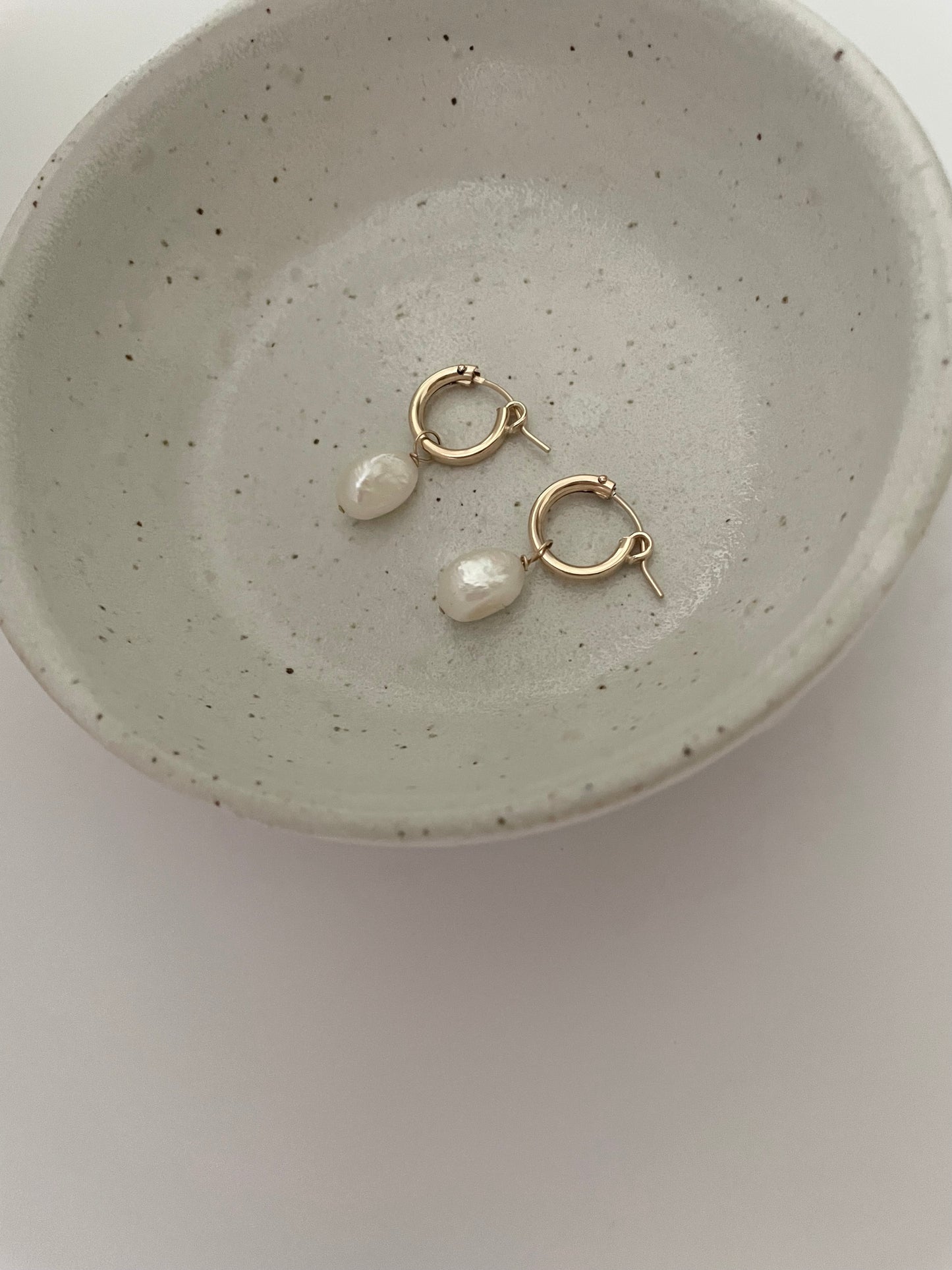 Sarah Pearl hoop earrings