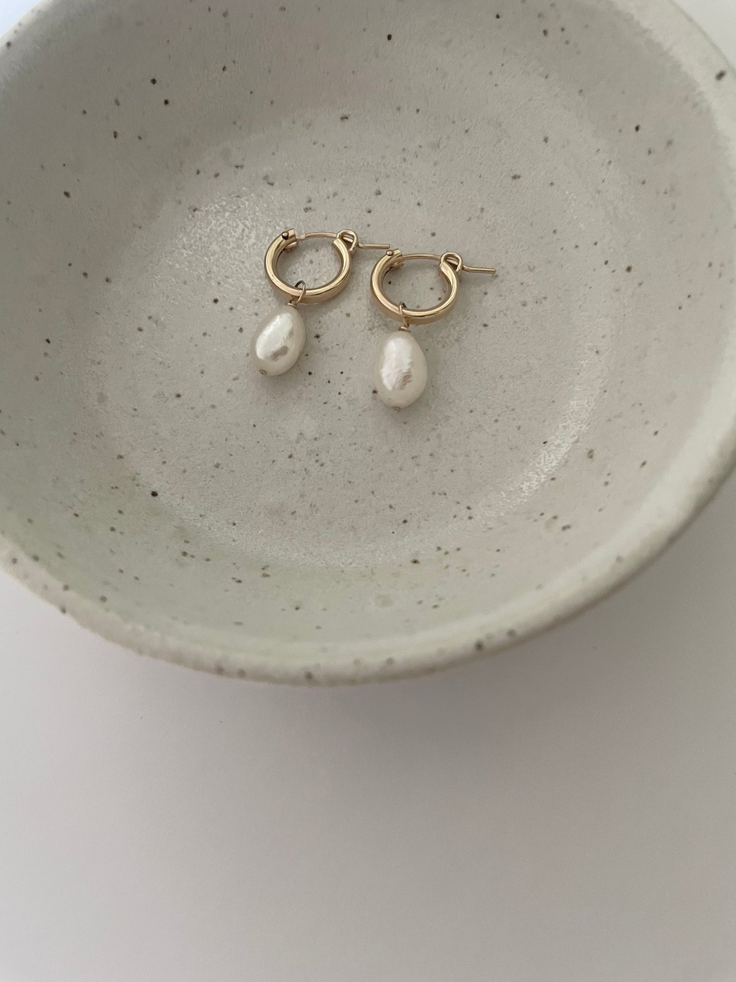 Sarah Pearl hoop earrings