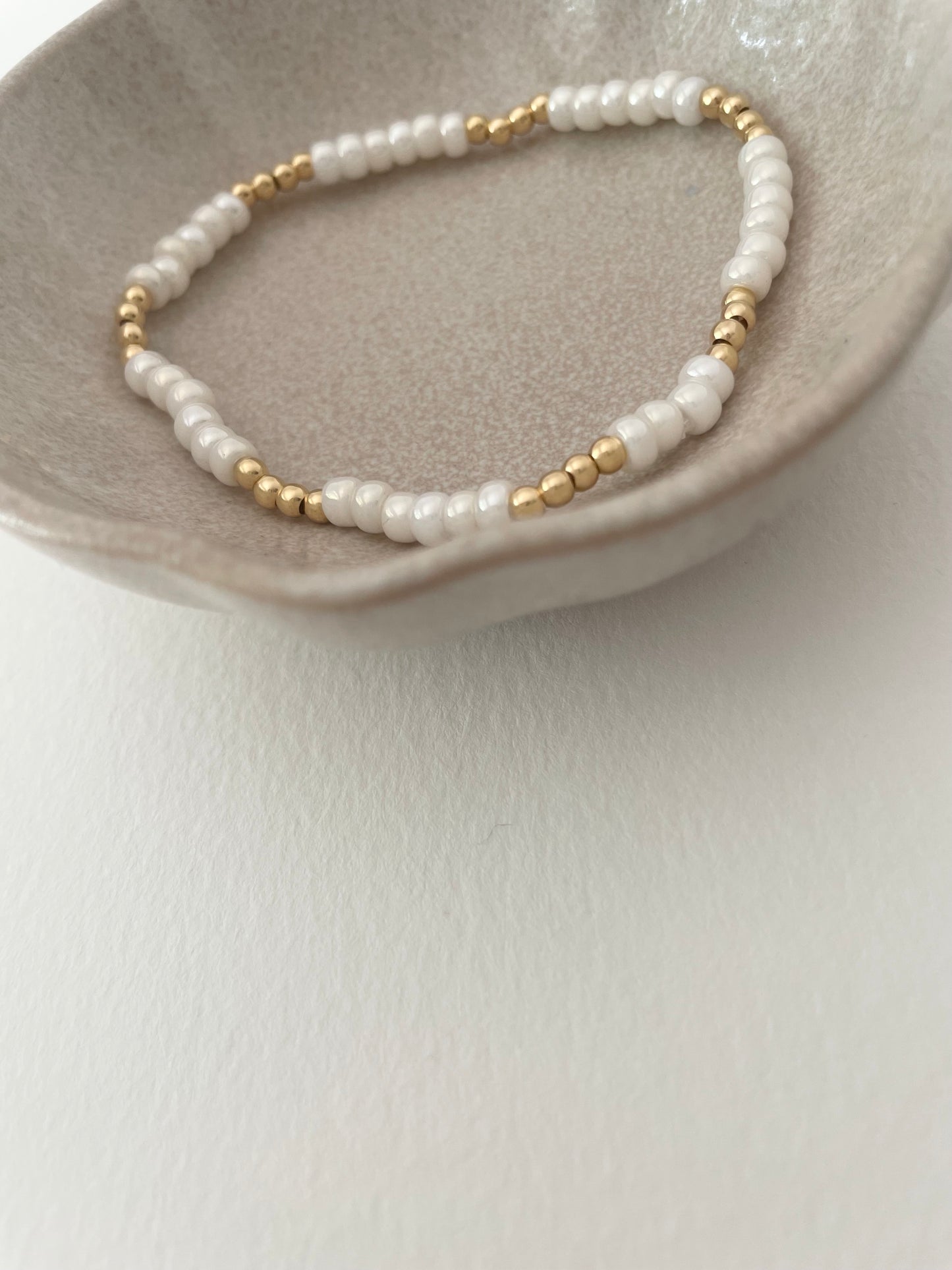 Ivory mix bead bracelet