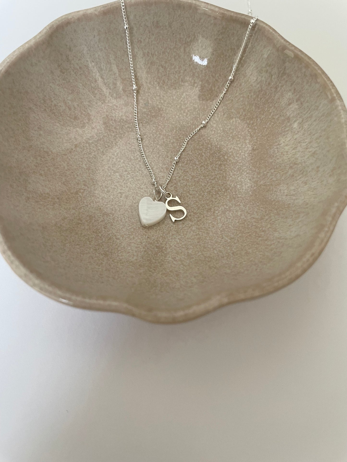 Pearl Initial necklace