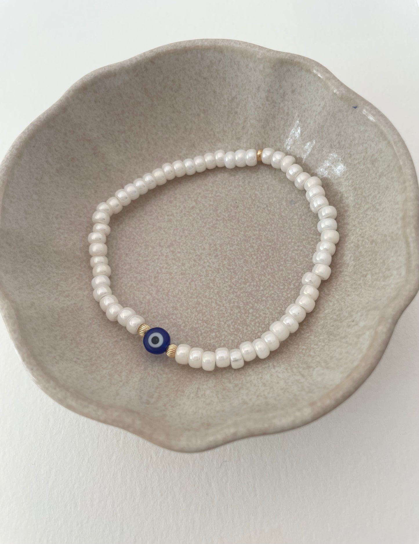 Evil eye bead bracelet