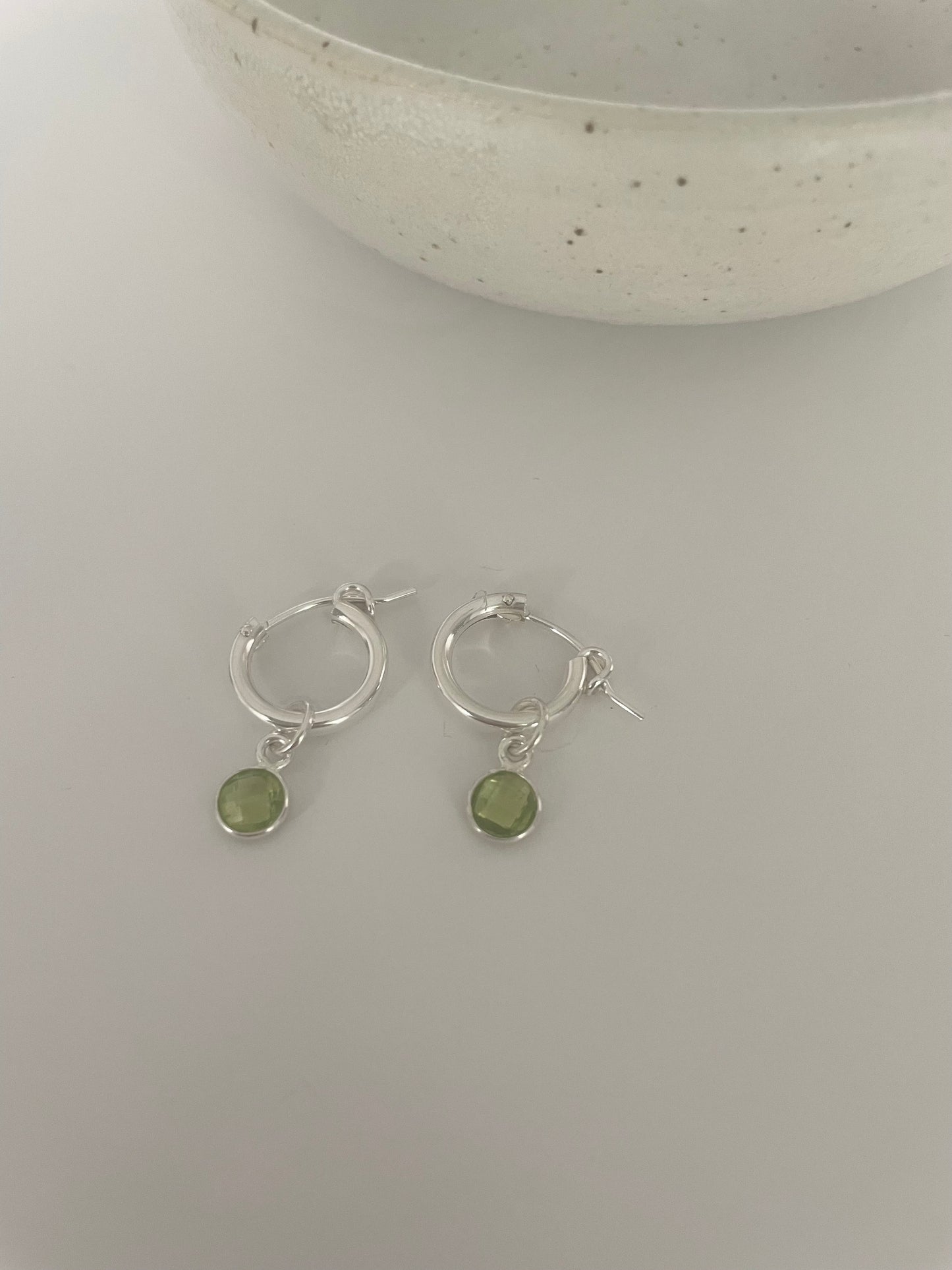 Hannah Gemstone hoop earrings